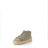 Baskets Montantes en Cuir Vert Kaki